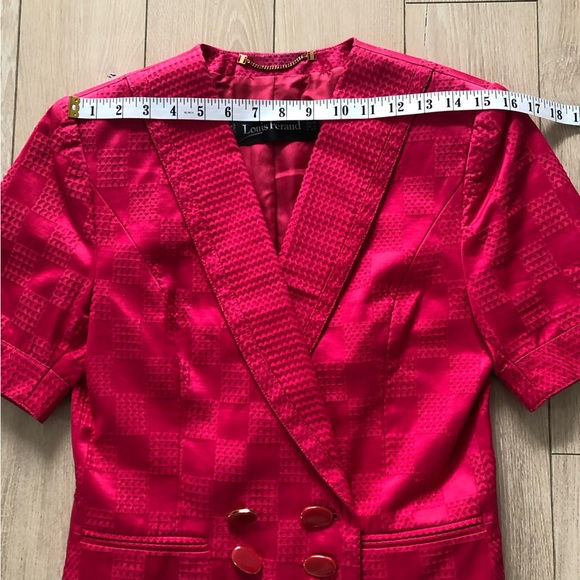 Vintage Louis Feraud Made in West Germany Short Sleeve Blazer in Hot Pink Size 4 - Picture 2 of 11